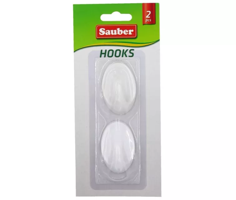 Hooks 2gb 3x4,7cm oval white