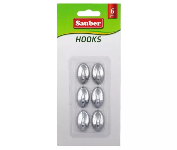 Āķi 6gb 1,5x2,5cm ovāli sudraba
