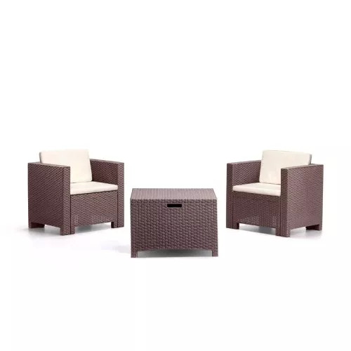 Garden furniture set Set Colorado 2 brown