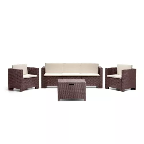 Garden furniture set Set Colorado 3 brown