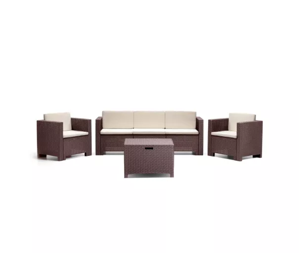 Garden furniture set Set Colorado 3 brown
