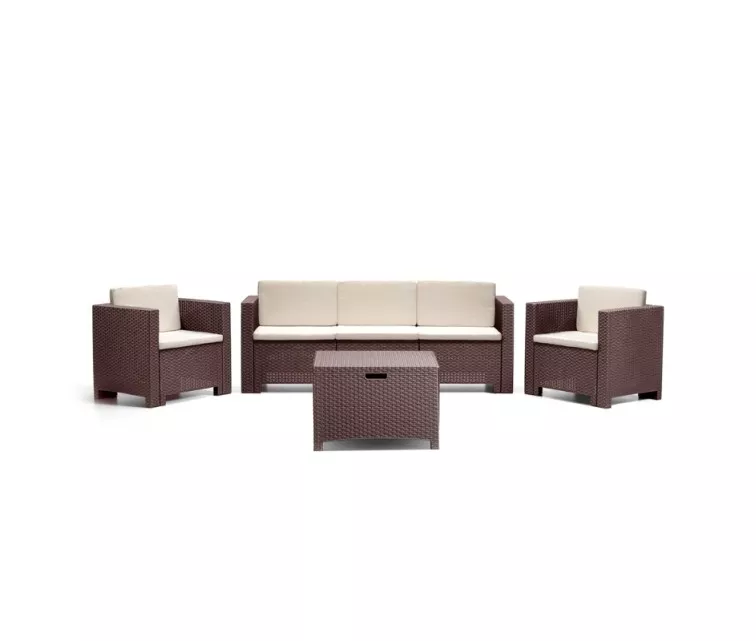 Garden furniture set Set Colorado 3 brown