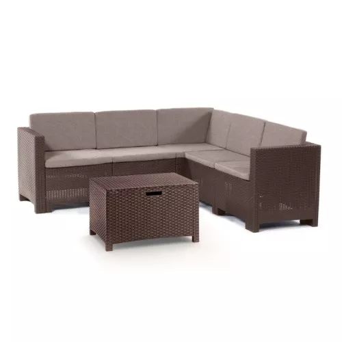 Garden furniture set Colorado Corner brown