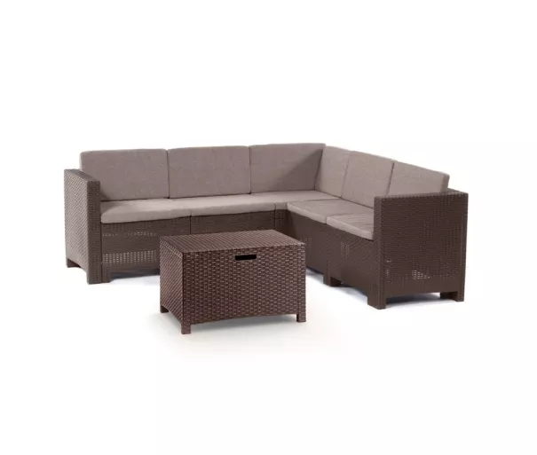 Sodo baldų komplektas Set Colorado Corner rudas
