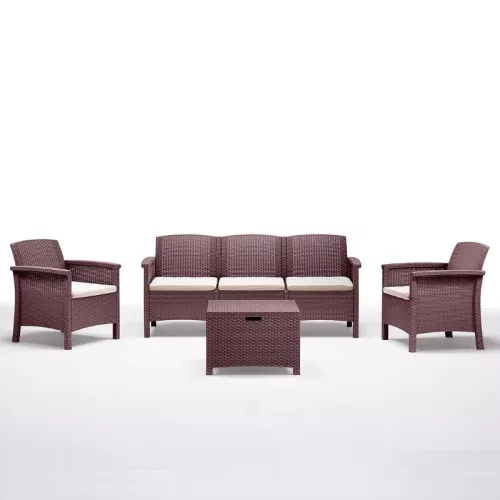 Garden furniture set Set Venezia 3 brown
