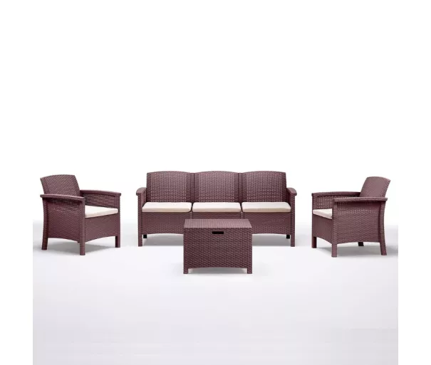 Garden furniture set Set Venezia 3 brown