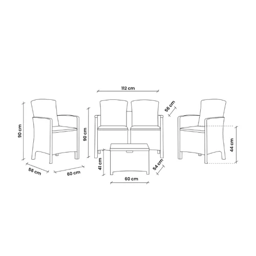 Dārza mēbeļu komplekts Set Lido 2 Storage bēšs
