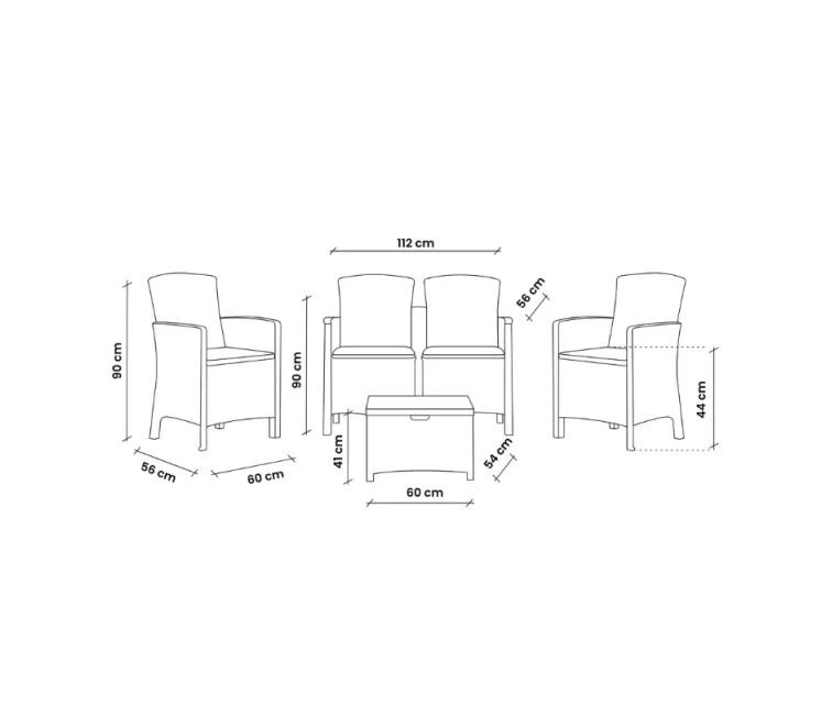 Dārza mēbeļu komplekts Set Lido 2 Storage bēšs