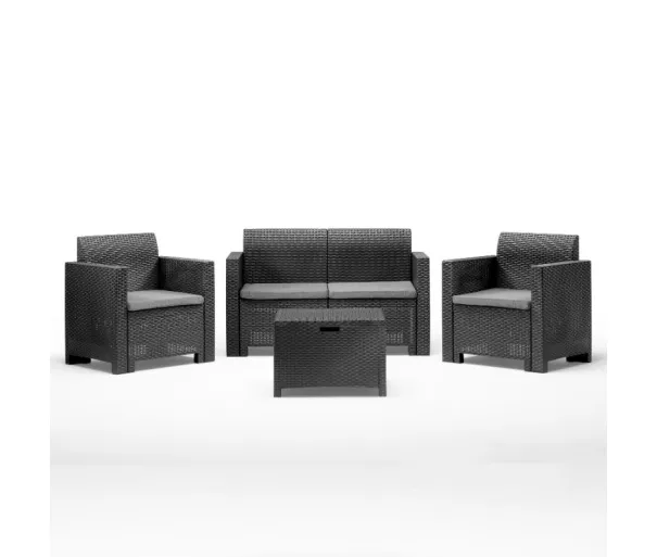Garden furniture set Set Nebraska 2 grey
