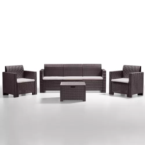 Aiamööbli komplekt Set Nebraska 3 pruun