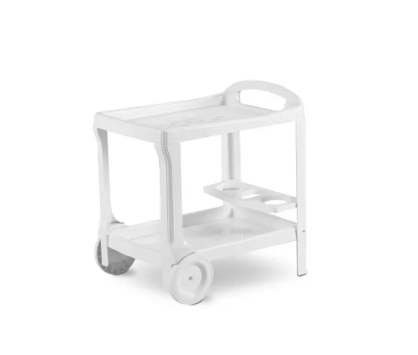 Borneo food trolley 52x68x70cm white