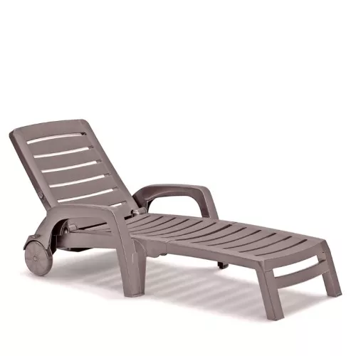 Шезлонг Riva серо-коричневый