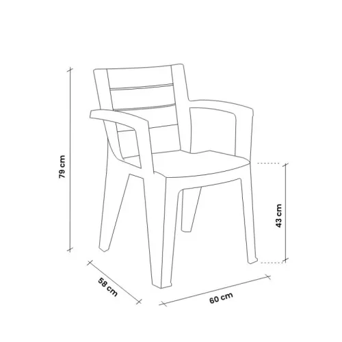 Dārza krēsls Emma melns