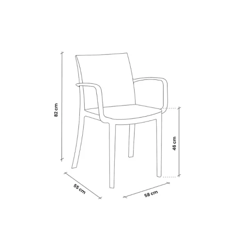 Sodo kėdė Matrix fotelis smėlio spalvos