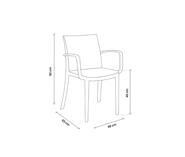 Garden chair Matrix Armchair beige
