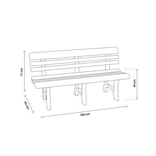 Dārza sols Olimpia 150x53x77cm bēšs