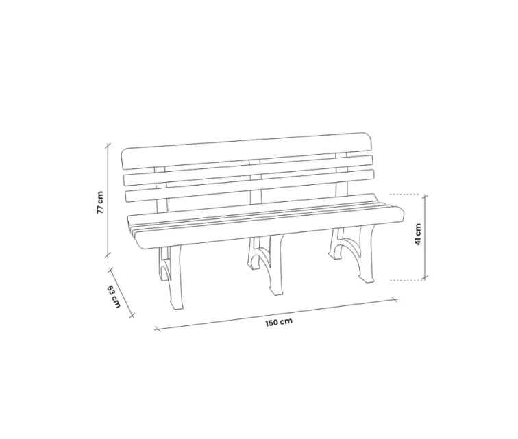 Dārza sols Olimpia 150x53x77cm bēšs