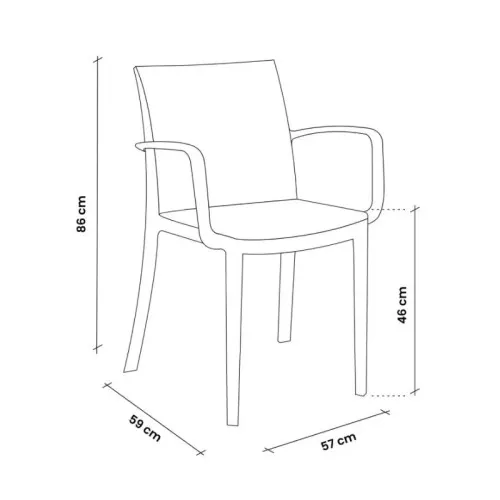 Dārza krēsls Verona Armchair brūns