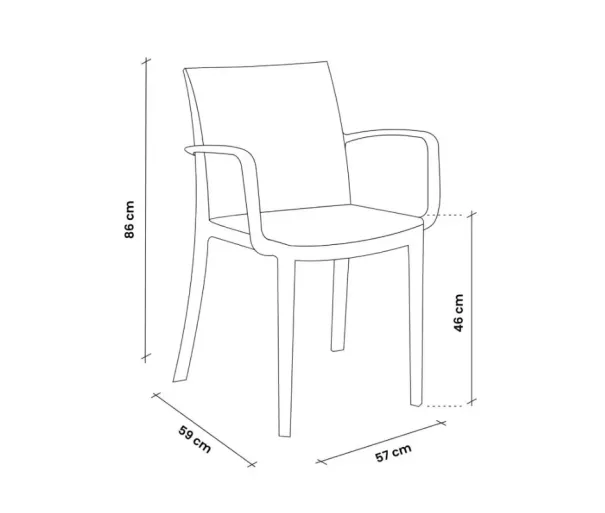 Garden chair Verona Armchair brown