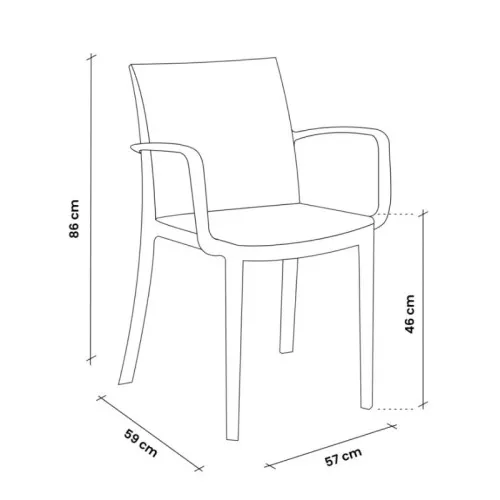 Dārza krēsls Verona Armchair melns