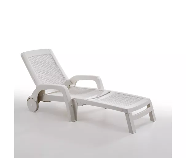 Šezlongas Miami baltas