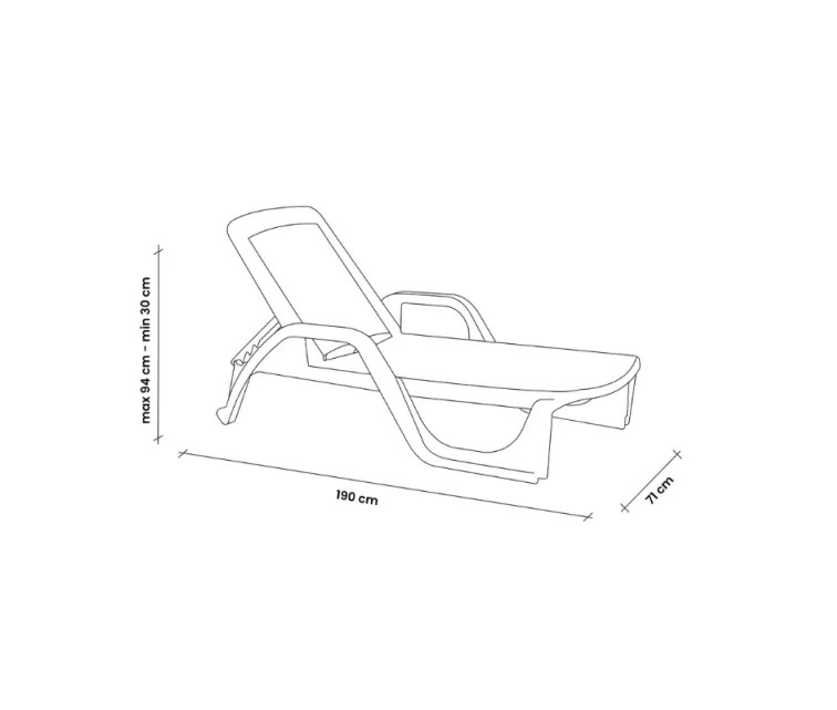Sauļošanās krēsls Nilo brūns