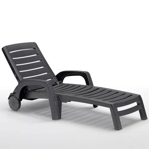 Sun lounger Riva grey