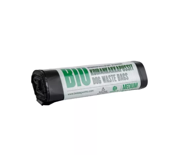 Dog waste bags compostable BioBag Dog Medium (30 pcs. per roll) 20mkr. 20x35cm black