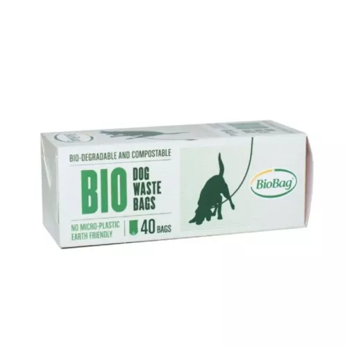 Пакеты для собачьих экскрементов компостируемые BioBag Dog в рулоне (40 шт. в рулоне) 21 мкр. 22x32 см, черные