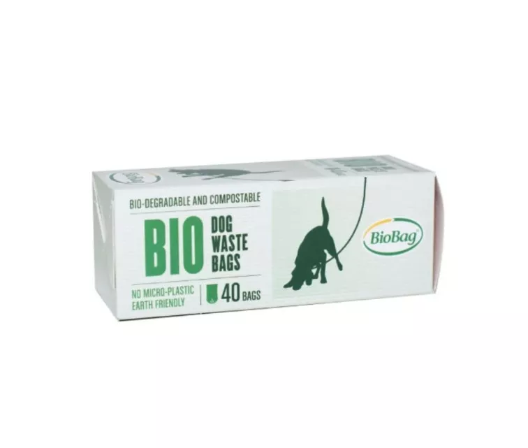 Пакеты для собачьих экскрементов компостируемые BioBag Dog в рулоне (40 шт. в рулоне) 21 мкр. 22x32 см, черные
