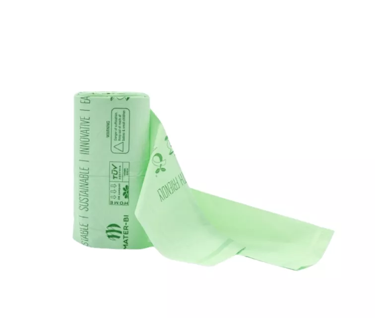 Kompostuojami šiukšlių maišai BioBag 20L (20 vnt. ritinėlyje) 15mkr. 42x54cm žali