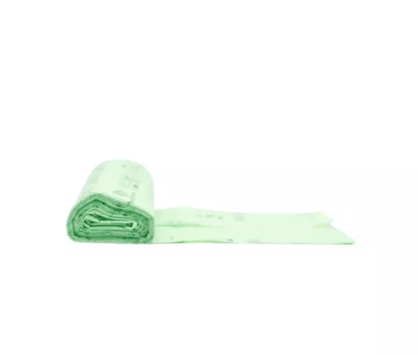 Компостируемые мусорные пакеты BioBag 20 л (15 шт. в рулоне) 15 мкр. 42х54 см, зеленые.