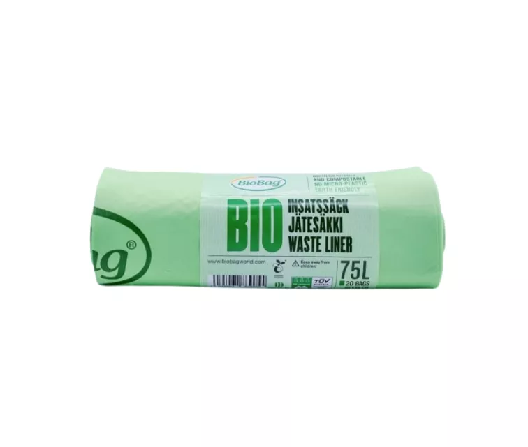 Compostable garbage bags BioBag 75L (20 pcs. per roll) 23mkr. 65x90cm green