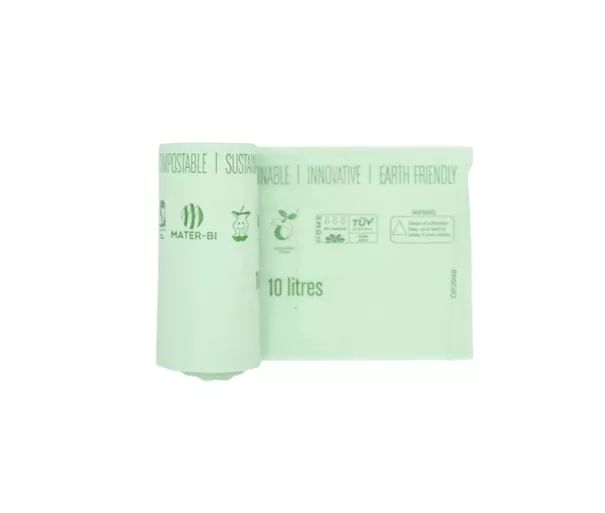 Компостируемые мусорные пакеты BioBag 10 л (25 шт. в рулоне) 15 мкр. 42х45 см зеленые