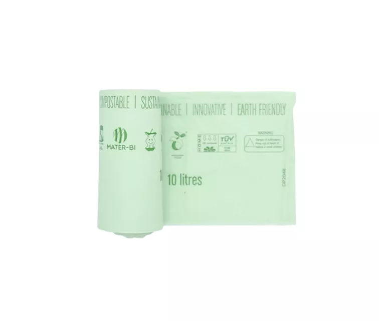 Atkritumu maisi kompostējami BioBag 10L (25 gab. rullī) 15mkr. 42x45cm zaļi