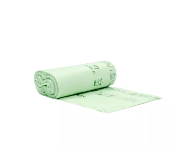 Компостируемые мусорные пакеты BioBag 10 л (25 шт. в рулоне) 15 мкр. 42х45 см зеленые