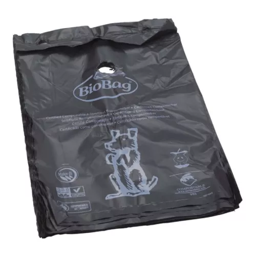 Dog waste bags compostable BioBag Dog on box (50 pcs. per box) 20mkr. 20x32cm black