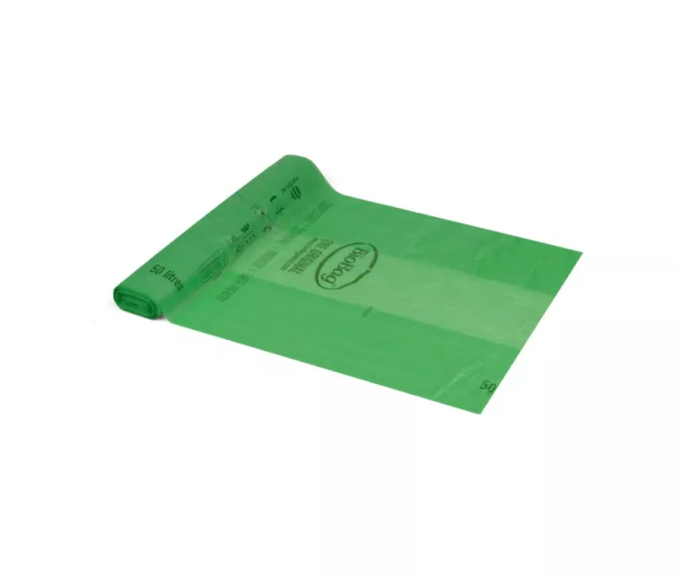 Atkritumu maisi kompostējami BioBag 50L Superline (32 gab. rullī) 17mkr. 57x 94cm zaļi