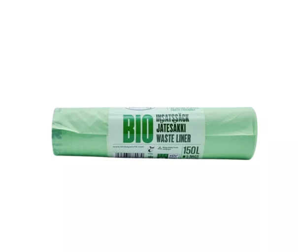 Kompostuojami šiukšlių maišai BioBag 125/150L Superline (10 vnt. ritinėlyje) 35mkr. 68x91cm žali