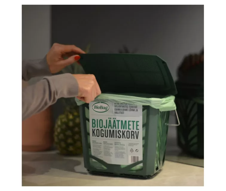 Bioatliekų krepšelis MaxAir 7L 24x19,7x20,5cm žalias