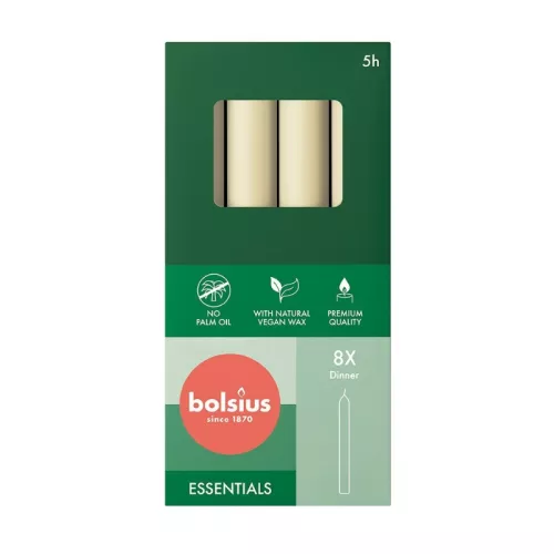 Lauaküünlad 8 tk karbis 170/20mm pärl