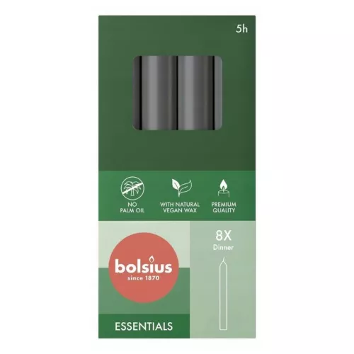 Lauaküünlad 8 tk karbis 170/20mm hall