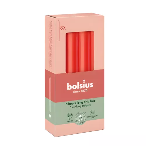 Lauaküünlad 8 tk karbis 170/20mm punased