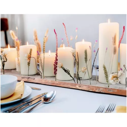 Свечи цилиндрические 4 шт. Ø120, 100, 80, 60x48 мм белые