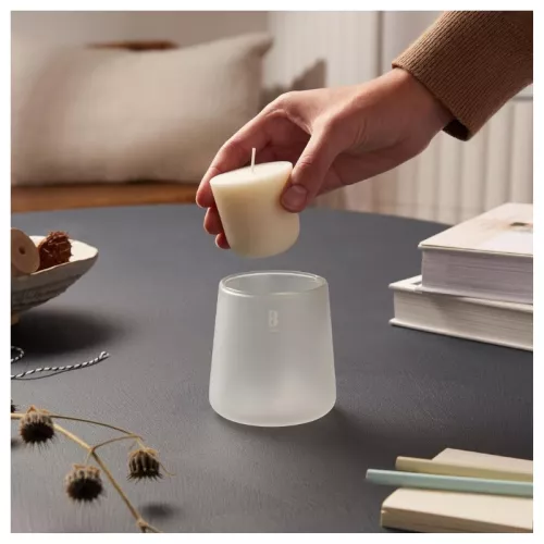 Candle scented glass glass Clean Light Ø95x85mm 0% fragrance