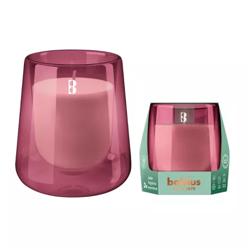 Svece arom. stikla gl. Clean Light Ø95x85mm cypress & amber 