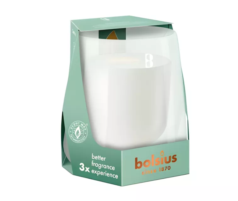 Svece arom. stikla gl. Clean Light Ø95x85mm vanilla&tonka bean