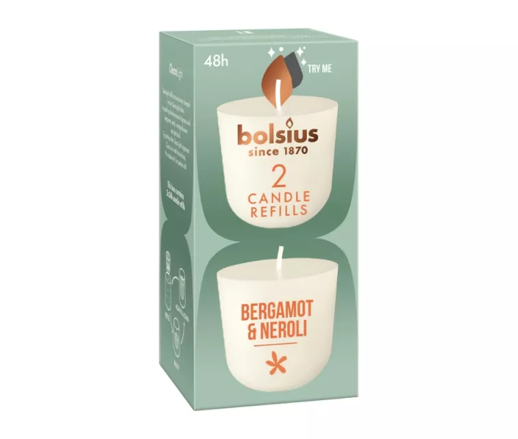 Clean Light candles refill 2 pcs bergamot & neroli