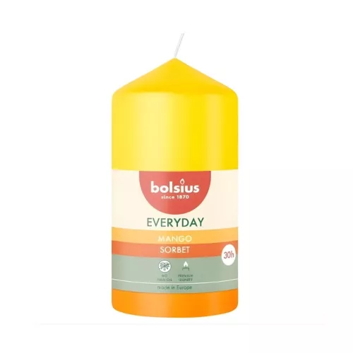 Цилиндрическая свеча Everyday Ø110x58 мм, цвет манговый сорбет