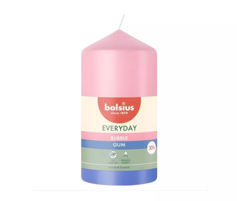 Цилиндрическая свеча Everyday Ø110x58 мм, похожая на жевательную резинку.
